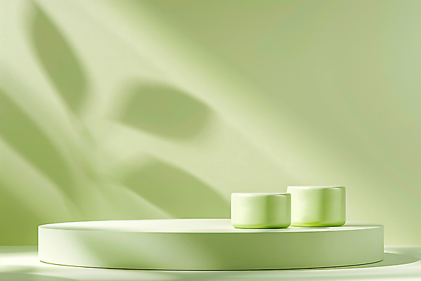 JPG 편집이미지 잎 그림자 사람없음 초록색 햇빛 원형 합성 단상 포디움 편집실사 AI포토 AI콘텐츠 도형 식물 컬러 태양 무대 CG 파일형식