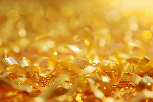 JPG 편집이미지 리본 사람없음 반짝임 금색 황금 꽃가루 더스트파티클 편집실사 AI컴퓨터그래픽 AI콘텐츠 컬러 모션 가루 CG 파일형식