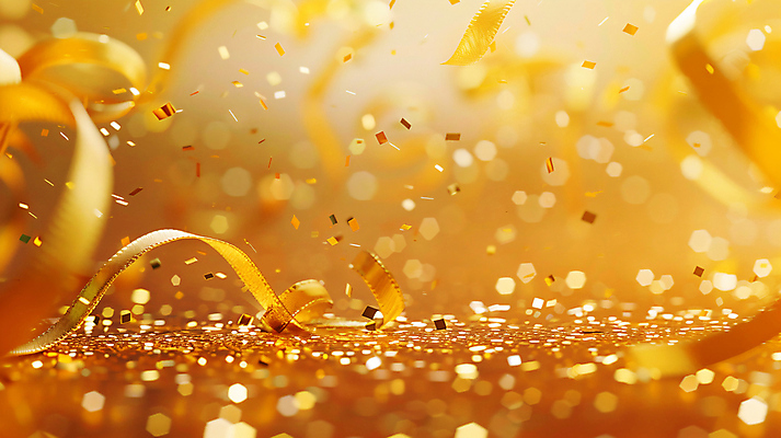 JPG 편집이미지 리본 사람없음 반짝임 금색 황금 꽃가루 더스트파티클 편집실사 AI컴퓨터그래픽 AI콘텐츠 컬러 모션 가루 CG 파일형식