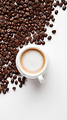 JPG 편집이미지 사람없음 컵받침 합성 카페라떼 편집실사 AI포토 AI콘텐츠 커피 받침대 CG 라떼 파일형식