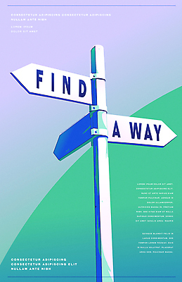 포스터 일러스트 성공 안내 사람없음 초록색 여름 표지판 목표 방향 국내일러스트 AI파일 계절 컬러 컨셉 알림판 파일형식 벡터