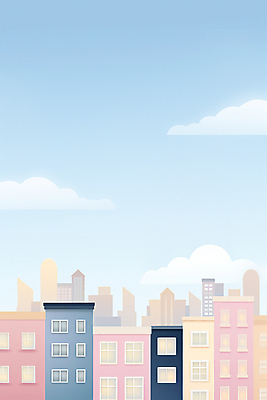 JPG 구름 일러스트 창문 하늘 풍경 빌딩 사람없음 건물 도시 국내일러스트 AI일러스트 AI콘텐츠 자연요소 건축물 파일형식