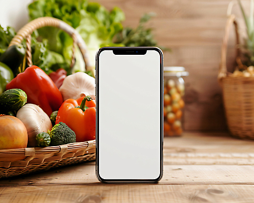 JPG 편집이미지 오이 파프리카 마늘 사람없음 경제 스마트폰 바구니 시세 양상추 브로콜리 합성 카피스페이스 편집실사 AI포토 AI콘텐츠 채소 금융 핸드폰 스마트기기 공백 CG 파일형식