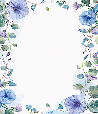 JPG 꽃 잎 일러스트 프레임 사람없음 파란색 화려 카피스페이스 국내일러스트 AI일러스트 AI콘텐츠 식물 컬러 컨셉 공백 파일형식