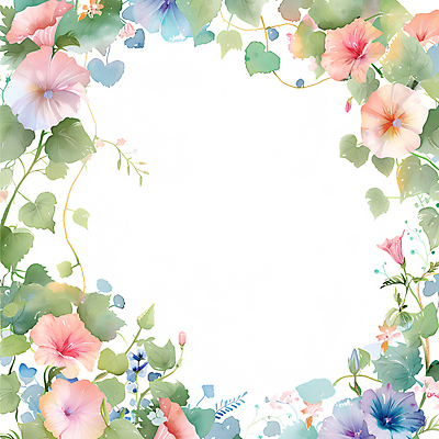 JPG 꽃 잎 일러스트 프레임 사람없음 컬러풀 화려 카피스페이스 국내일러스트 AI일러스트 AI콘텐츠 식물 컬러 컨셉 공백 파일형식