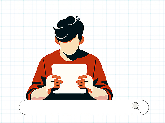 남자 인터넷 일러스트 비즈니스 돋보기 미래 한명 들기 성인 태블릿 웹서핑 업무 검색 검색창 얼굴없음 성인남자한명만 국내일러스트 AI파일 1 컨셉 모션 사람 전자제품 스마트기기 작업 남자한명만 성인남자만 파일형식 벡터