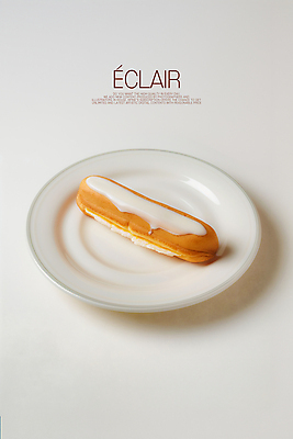 PSD 편집이미지 접시 빵 타이포그라피 사람없음 흰색 달콤 크림 에클레어 이미지편집 문자 식기 음식 컬러 디저트 맛 파일형식