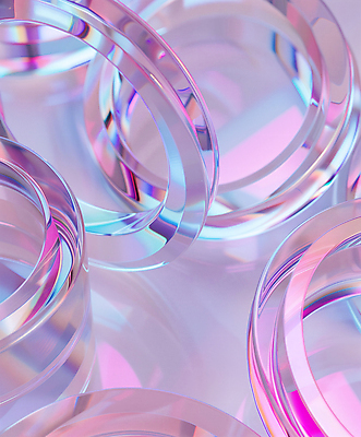 JPG 편집이미지 디자인 분홍색 사람없음 투명 고리 우아함 카피스페이스 편집실사 AI컴퓨터그래픽 AI콘텐츠 컬러 컨셉 공백 CG 파일형식