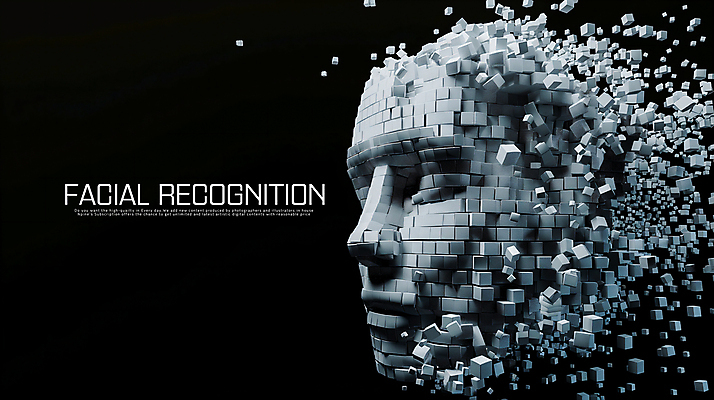 PSD 편집이미지 얼굴 미래 타이포그라피 신체부위 블록 손상 회색 카피스페이스 얼굴인식 흩어짐 이미지편집 문자 컬러 컨셉 사람 공백 생체인식기술 파일형식