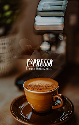 PSD 편집이미지 타이포그라피 사람없음 갈색 수증기 커피잔 컵받침 에스프레소 에스프레소머신 이미지편집 문자 커피 컬러 잔 받침대 커피용품 파일형식