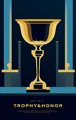 PSD 편집이미지 포스터 타이포그라피 사람없음 파란색 우승 빈티지 수상_상을받음 상패 트로피 명예 시상 이미지편집 문자 컬러 컨셉 최고 상_우승 파일형식