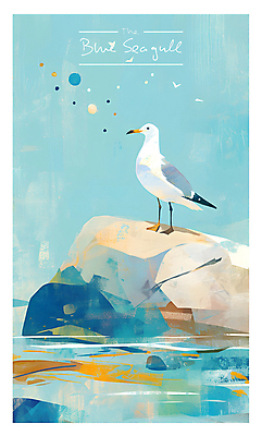 PSD 일러스트 자연 갈매기 하늘 타이포그라피 해변 사람없음 물 여름 파란색 평화 바위 고독 카피스페이스 국내일러스트 자연요소 문자 계절 감정 바다 컬러 컨셉 조류 공백 돌_바위 생태계 파일형식