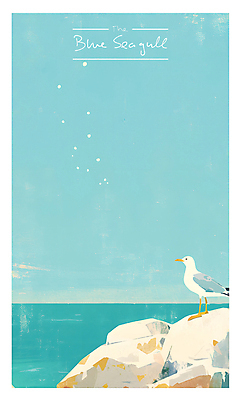 PSD 일러스트 자연 갈매기 하늘 타이포그라피 해변 사람없음 물 여름 파란색 평화 바위 고독 카피스페이스 국내일러스트 자연요소 문자 계절 감정 바다 컬러 컨셉 조류 공백 돌_바위 생태계 파일형식