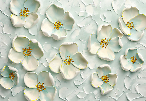 JPG 편집이미지 디자인 꽃 예술 하늘색 패턴 자연 페인팅 붓터치 사람없음 물감 화려 질감 캔버스 감성 카피스페이스 편집실사 식물 컨셉 무늬 파란색 공백 미술도구 CG 생태계 파일형식