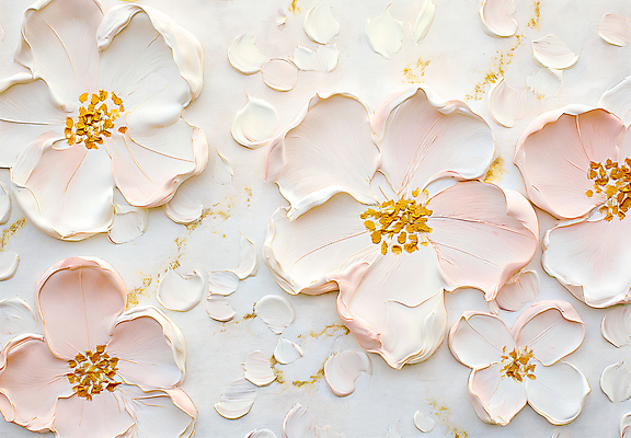 JPG 편집이미지 디자인 꽃 예술 분홍색 패턴 자연 페인팅 붓터치 사람없음 물감 화려 질감 캔버스 감성 카피스페이스 편집실사 식물 컬러 컨셉 무늬 공백 미술도구 CG 생태계 파일형식