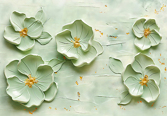 JPG 편집이미지 디자인 꽃 예술 패턴 자연 페인팅 붓터치 사람없음 연두색 물감 화려 질감 캔버스 감성 카피스페이스 편집실사 식물 컨셉 무늬 초록색 공백 미술도구 CG 생태계 파일형식