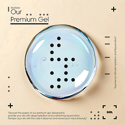 PSD 편집이미지 하늘색 타이포그라피 사람없음 점 투명 고급 피부관리 스킨케어 보습 프리미엄 세럼 이미지편집 문자 컨셉 파란색 뷰티 화장품 파일형식