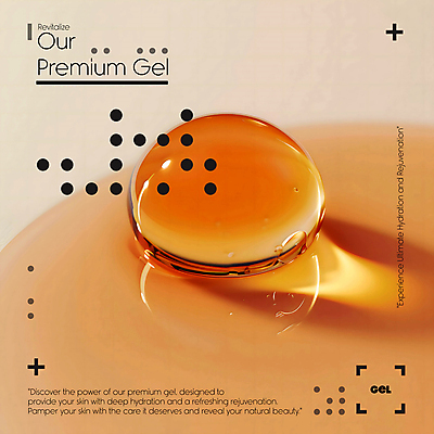 PSD 편집이미지 타이포그라피 사람없음 주황색 점 투명 고급 피부관리 스킨케어 보습 프리미엄 세럼 이미지편집 문자 컬러 컨셉 뷰티 화장품 파일형식