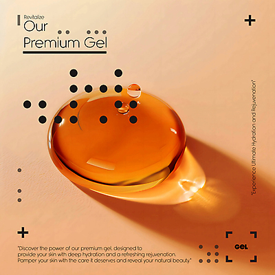 PSD 편집이미지 타이포그라피 사람없음 주황색 점 투명 고급 피부관리 스킨케어 보습 프리미엄 세럼 이미지편집 문자 컬러 컨셉 뷰티 화장품 파일형식