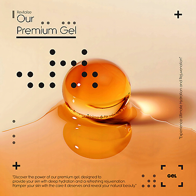 PSD 편집이미지 타이포그라피 사람없음 주황색 점 투명 고급 피부관리 스킨케어 보습 프리미엄 세럼 이미지편집 문자 컬러 컨셉 뷰티 화장품 파일형식