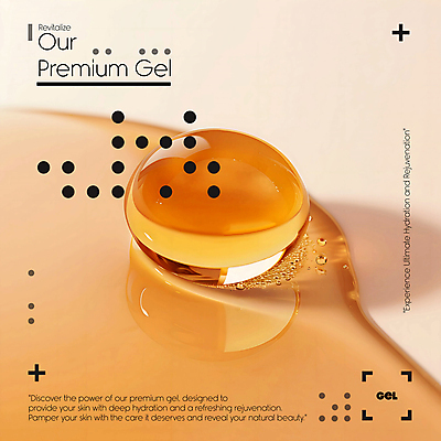 PSD 편집이미지 타이포그라피 사람없음 주황색 점 투명 고급 피부관리 스킨케어 보습 프리미엄 세럼 이미지편집 문자 컬러 컨셉 뷰티 화장품 파일형식