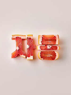 JPG 편집이미지 디자인 조각 단면 타이포그라피 사람없음 빨간색 자몽 디지털합성 창의력 편집소스 편집실사 AI컴퓨터그래픽 AI콘텐츠 문자 컬러 과일 CG 파일형식