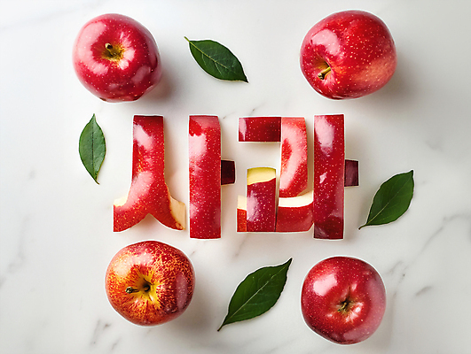 JPG 편집이미지 디자인 조각 잎 단면 프레임 타이포그라피 사람없음 빨간색 사과 디지털합성 창의력 편집소스 편집실사 AI컴퓨터그래픽 AI콘텐츠 식물 문자 컬러 과일 CG 파일형식