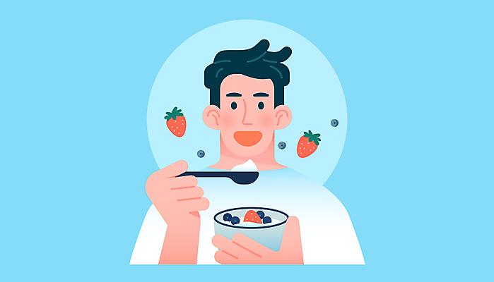 그릇 남자 행복 일러스트 딸기 디저트 건강 한명 웃음 들기 성인 해변 여름 파란색 숟가락 신선 먹기 블루베리 요거트 성인남자한명만 국내일러스트 AI파일 1 식기 계절 감정 음식 바다 컬러 과일 모션 유제품 수저 표정 사람 남자한명만 성인남자만 파일형식 벡터