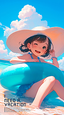 PSD 구름 여자 수영복 일러스트 팔찌 청소년 물놀이 하늘 윙크 한명 웃음 앉기 타이포그라피 해변 파란색 여름휴가 모래사장 만화 즐거움 밀짚모자 튜브 십대여자한명만 국내일러스트 자연요소 문자 모자_잡화 1 옷 감정 바다 컬러 장신구 모션 놀이 휴가 표정 사람 여자한명만 십대여자만 파일형식 여름_계절