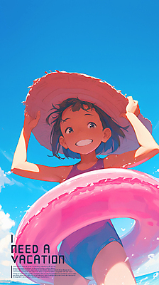 PSD 구름 여자 수영복 일러스트 청소년 물놀이 하늘 한명 웃음 타이포그라피 해변 파란색 여름휴가 만화 즐거움 밀짚모자 튜브 십대여자한명만 국내일러스트 자연요소 문자 모자_잡화 1 옷 감정 바다 컬러 놀이 휴가 표정 사람 여자한명만 십대여자만 파일형식 여름_계절