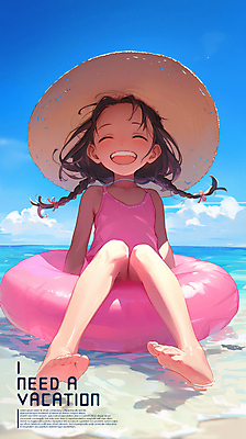 PSD 구름 여자 수영복 분홍색 일러스트 청소년 물놀이 양갈래머리 하늘 한명 웃음 앉기 타이포그라피 해변 여름휴가 모래사장 만화 즐거움 밀짚모자 튜브 십대여자한명만 국내일러스트 자연요소 문자 모자_잡화 1 헤어스타일 옷 감정 바다 컬러 모션 놀이 휴가 표정 사람 여자한명만 십대여자만 파일형식 여름_계절