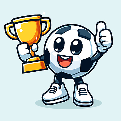 캐릭터 손 행복 스포츠 신발 일러스트 축구공 표정 들기 사람없음 파란색 귀여움 축구 다리 우승 트로피 따봉 시상 우승자 일러캐릭터 AI파일 감정 컬러 컨셉 공 축구용품 모션 신체부위 구기 최고 상_우승 파일형식 벡터