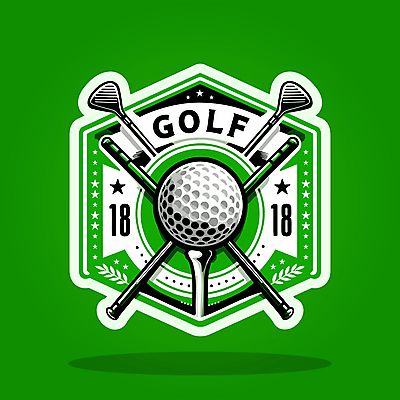 스티커 골프 일러스트 골프공 타이포그라피 사람없음 초록색 골프채 심볼 골프티 엘리먼트 국내일러스트 AI파일 문자 컬러 공 골프용품 구기 파일형식 벡터