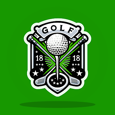스티커 골프 일러스트 골프공 타이포그라피 사람없음 초록색 골프채 심볼 골프티 엘리먼트 국내일러스트 AI파일 문자 컬러 공 골프용품 구기 파일형식 벡터
