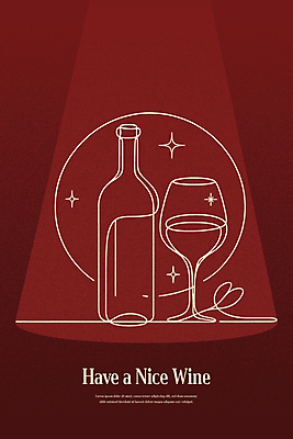 와인잔 일러스트 타이포그라피 사람없음 빨간색 반짝임 분위기 레드와인 라인아트 와인병 드로잉 국내일러스트 AI파일 문자 선 컬러 컨셉 술잔 모션 병_용기 미술 와인 파일형식 벡터