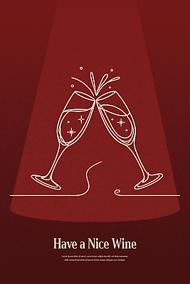 와인잔 일러스트 타이포그라피 사람없음 빨간색 반짝임 분위기 레드와인 라인아트 건배 드로잉 국내일러스트 AI파일 문자 선 컬러 컨셉 술잔 모션 미술 와인 파일형식 벡터