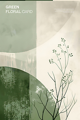 PSD 편집이미지 포스터 잎 추상 타이포그라피 사람없음 연두색 빈티지 분위기 질감 카피스페이스 이미지편집 식물 문자 컨셉 무늬 초록색 공백 파일형식