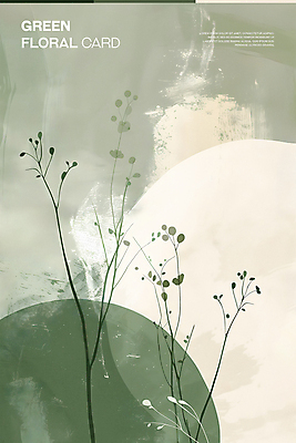 PSD 편집이미지 포스터 잎 추상 타이포그라피 사람없음 연두색 빈티지 분위기 질감 카피스페이스 이미지편집 식물 문자 컨셉 무늬 초록색 공백 파일형식