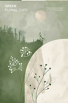 PSD 편집이미지 포스터 잎 추상 타이포그라피 사람없음 연두색 빈티지 분위기 질감 카피스페이스 이미지편집 식물 문자 컨셉 무늬 초록색 공백 파일형식