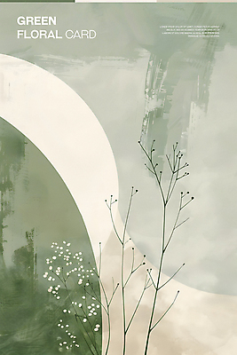 PSD 편집이미지 포스터 잎 추상 타이포그라피 사람없음 연두색 빈티지 분위기 질감 카피스페이스 이미지편집 식물 문자 컨셉 무늬 초록색 공백 파일형식