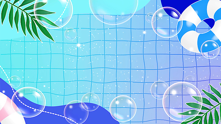 백그라운드 나뭇잎 수영장 사람없음 여름 파란색 반짝임 야자수 물방울 비눗방울 떠있는 격자 튜브 그라데이션 모션그래픽 MP4 MOV 나무 계절 컬러 잎 무늬 모션 동영상 파일형식