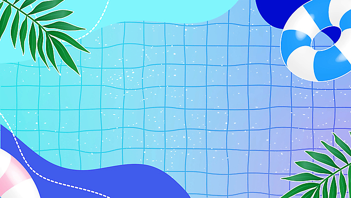 백그라운드 나뭇잎 수영장 사람없음 여름 파란색 야자수 물방울 떠있는 격자 튜브 그라데이션 모션그래픽 MP4 MOV 나무 계절 컬러 잎 무늬 모션 동영상 파일형식