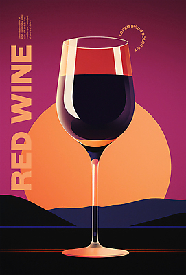 PSD 편집이미지 포스터 와인잔 사람없음 와인 보라색 빈티지 샴페인 카피스페이스 미니멀 이미지편집 컬러 컨셉 술잔 주류 공백 파일형식