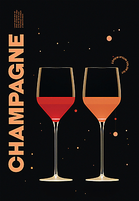 PSD 편집이미지 포스터 와인잔 사람없음 주황색 빈티지 샴페인 샴페인잔 카피스페이스 미니멀 이미지편집 컬러 컨셉 술잔 주류 공백 파일형식