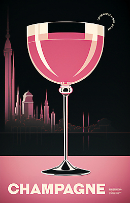 PSD 편집이미지 포스터 분홍색 와인잔 사람없음 빈티지 성 샴페인 카피스페이스 미니멀 이미지편집 건축물 컬러 컨셉 술잔 주류 공백 파일형식