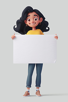 전신 PSD 편집이미지 여자 종이 어린이 사각프레임 프레임 3D캐릭터 한명 들기 소녀 귀여움 귀걸이 팻말 시위 주장 참여 소녀한명만 카피스페이스 이미지편집 캐릭터 1 컨셉 장신구 모션 사람 사각형 공백 여자한명만 소녀만 파일형식