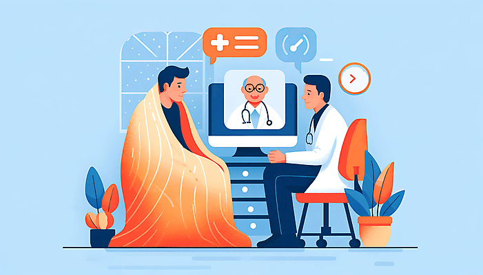 JPG 노년 남자 화분 화초 시계 말풍선 의자 일러스트 창문 청진기 건강 성인 치료 세명 파란색 약 모니터 환자 의사 담요 상담 서랍장 소통 십자모양 진료실 화상통화 원격의료 남자만 국내일러스트 AI일러스트 AI콘텐츠 모양 식물 컬러 가구 컨셉 의학 의료기기 병원 사람 컴퓨터 진료 의료진 통화 십자 원격 파일형식