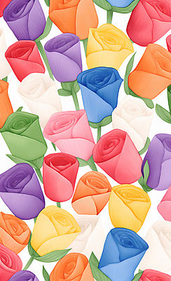 JPG 일러스트 자연 수채화 사람없음 컬러풀 장미 귀여움 그림 국내일러스트 AI일러스트 AI콘텐츠 꽃 컬러 컨셉 생태계 파일형식