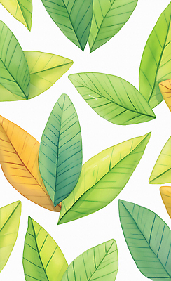 JPG 일러스트 자연 나뭇잎 수채화 사람없음 귀여움 풀잎 그림 국내일러스트 AI일러스트 AI콘텐츠 컨셉 잎 풀_식물 생태계 파일형식