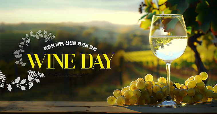 PSD 템플릿 와인잔 이벤트 사람없음 야외 햇빛 반사 수확 신선 투명 화이트와인 청포도 포도밭 나무탁자 숙성 이미지템플릿 밭 농업 술잔 탁자 포도 태양 와인 파일형식